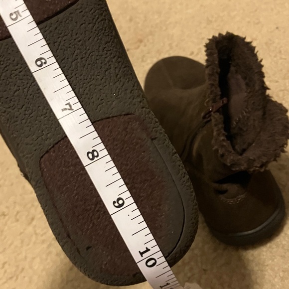 Karen Scott Brown Fur Trim Ankle Boots - Picture 5 of 7